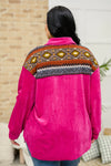 Cozy Cabin Days Open Front Top in Magenta