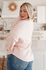 Cozy Moment 1/2 Zip Pullover in Blush