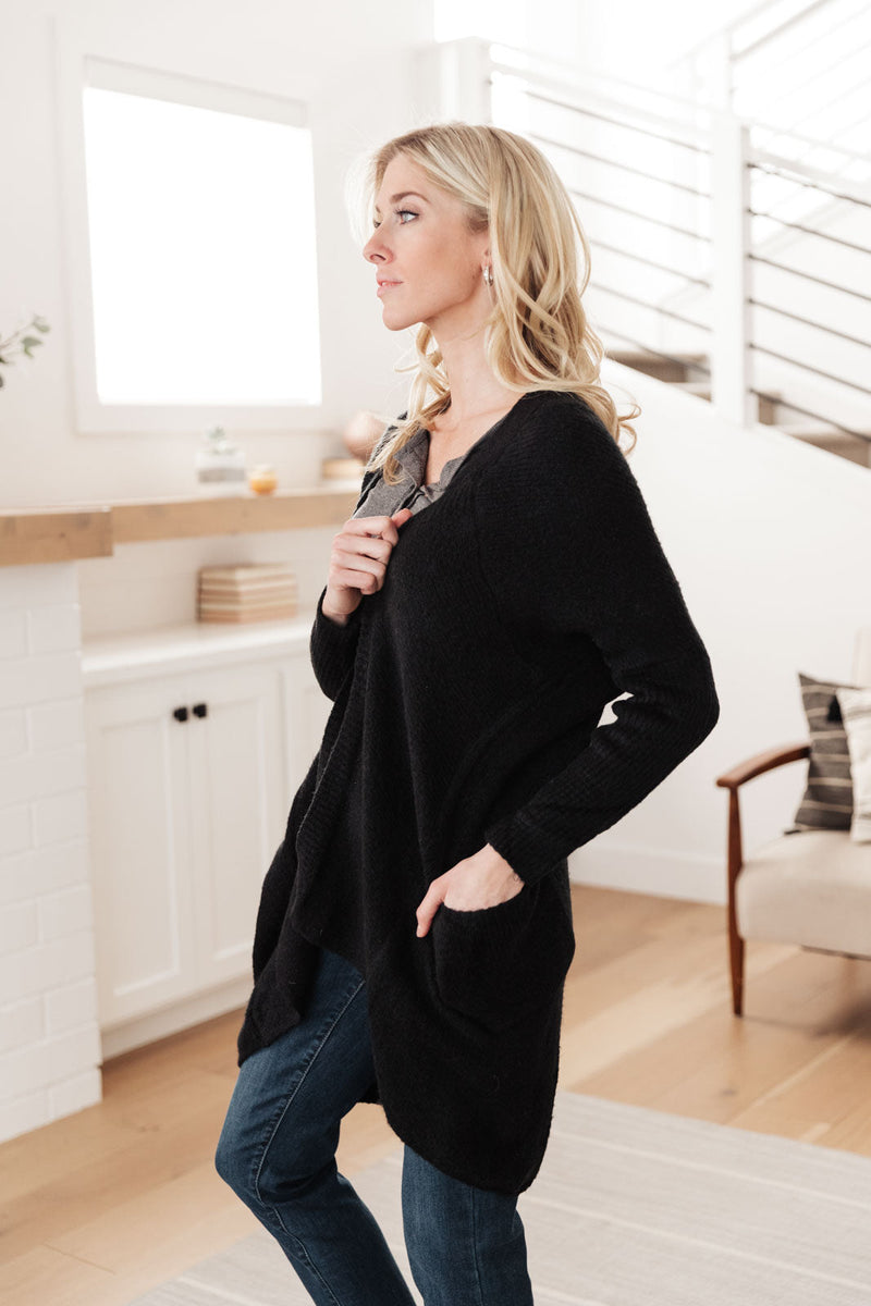 Cozy Nights Cardigan in Black