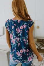 Crowd Charmer Floral Cap Sleeve Blouse