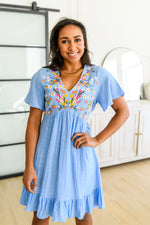 Cynthia V-Neck Embroidered Sundress