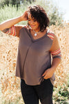 Cyprus Top in Charcoal/Multi