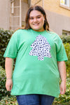 Dalmatian Tree Graphic Tee in Kelly Green