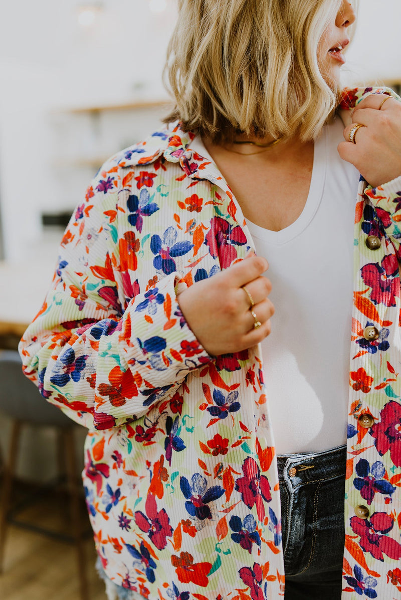 Dancing Flowers Corduroy Jacket