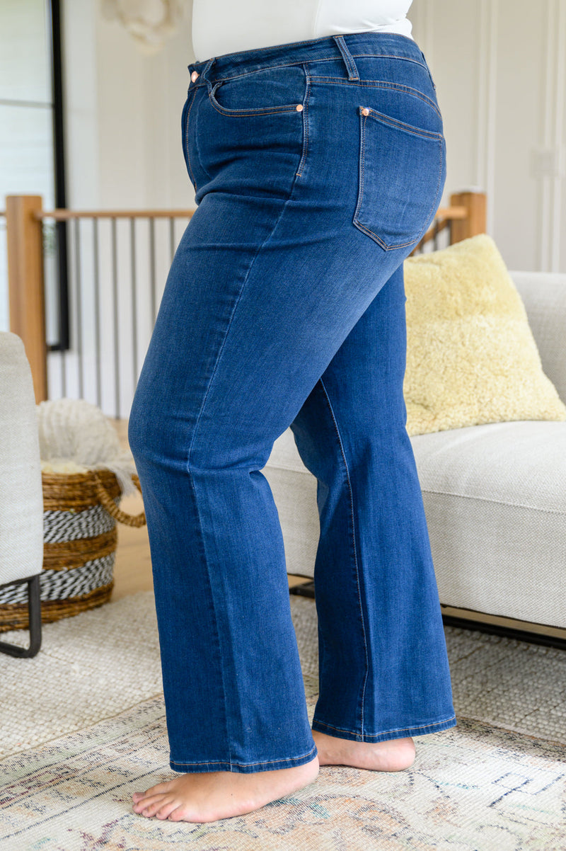 Judy Blue Daria Front Seam Wide Leg Trouser Jeans