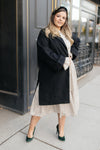 Deconstructed Oversized Trench Coat in Classic Black