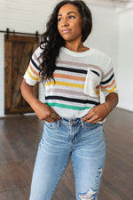 Derby Nights Retro Striped Top