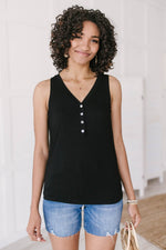 Desert Roses Tank in Black