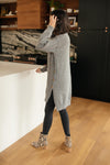 Diamond Details Sweater Dress in Grey