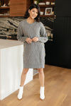 Diamond Details Sweater Dress in Grey