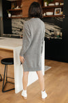 Diamond Details Sweater Dress in Grey