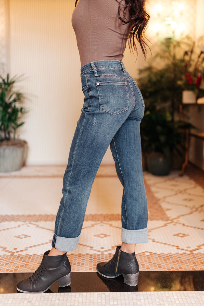 Judy Blue Double Trouble Midrise Boyfriend Jeans