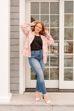 Dressed in Plaid Blazer In Pink