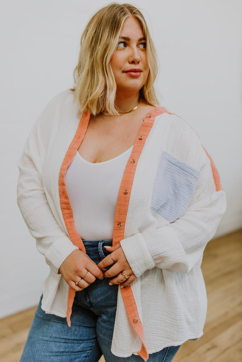 Easy To Love Colorblock Button Up