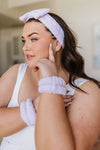 Effortless Days Stretchy Headband & Wristband Set in Lilac