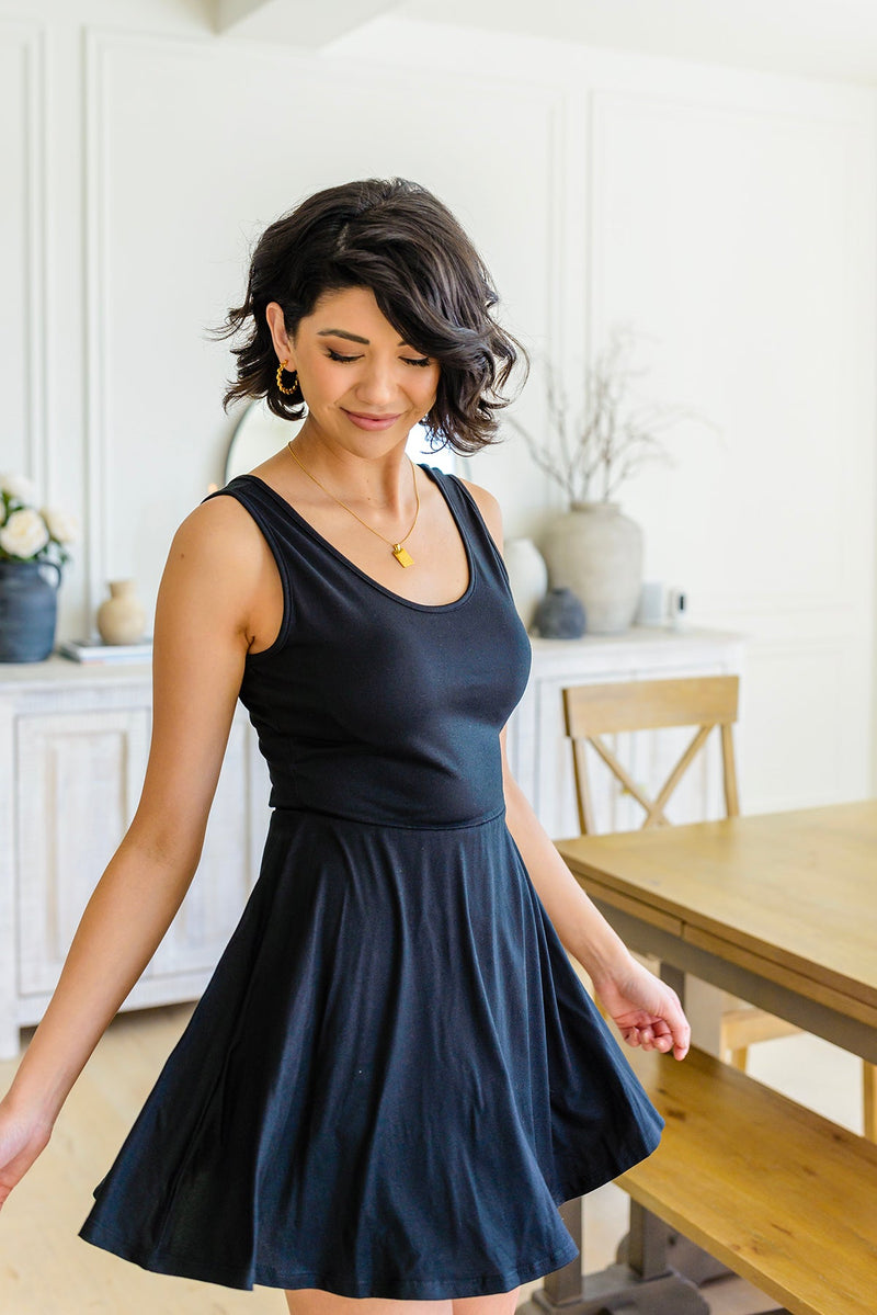 Effortless in Ebony Skort Dress