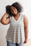 Emery Striped Tank in Blue