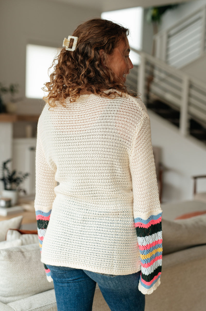 End of the Story Striped Sleeve Sweater