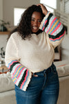 End of the Story Striped Sleeve Sweater