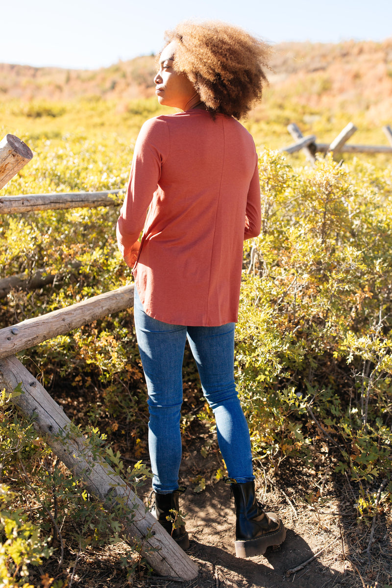 Every Girl's Favorite Basic Top in Brick