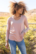 Every Girl's Favorite Basic Top in Mauve