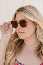 Eye On You Sunglasses in Coral Brown