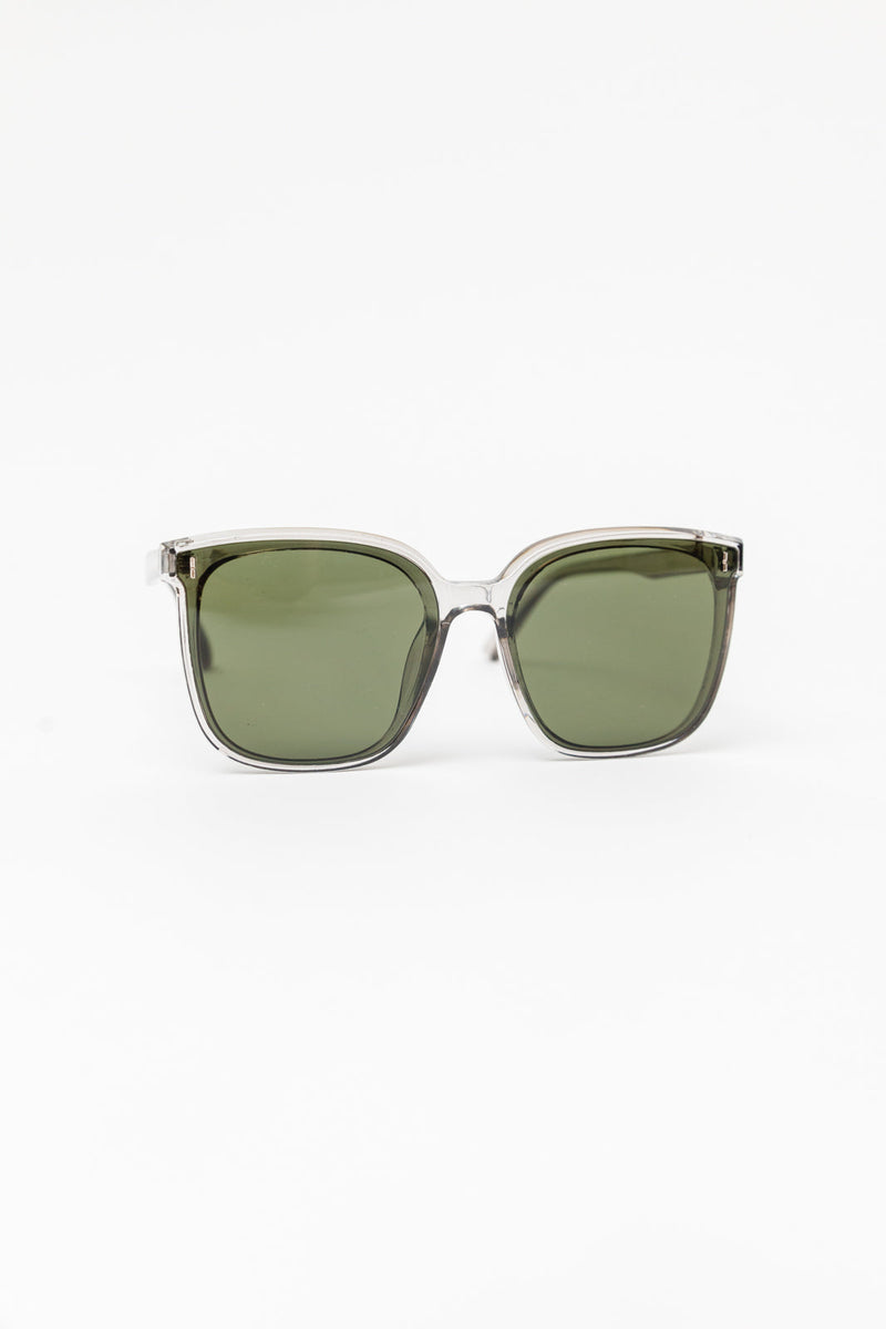 Eye On You Sunglasses in Smoke Green