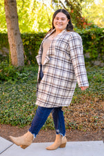 Fall In Love Plaid Jacket in Cream