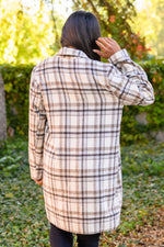 Fall In Love Plaid Jacket in Cream