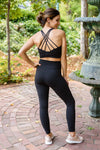 Feel The Groove Cross Front Leggings In Black