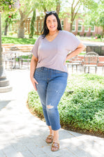 Feel The Zen Tee In Dusty Lavender