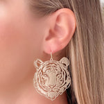 PREORDER: Filigree Tiger Dangle Earrings in Two Colors
