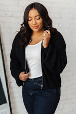 Fireside Zip Up Jacket in Black