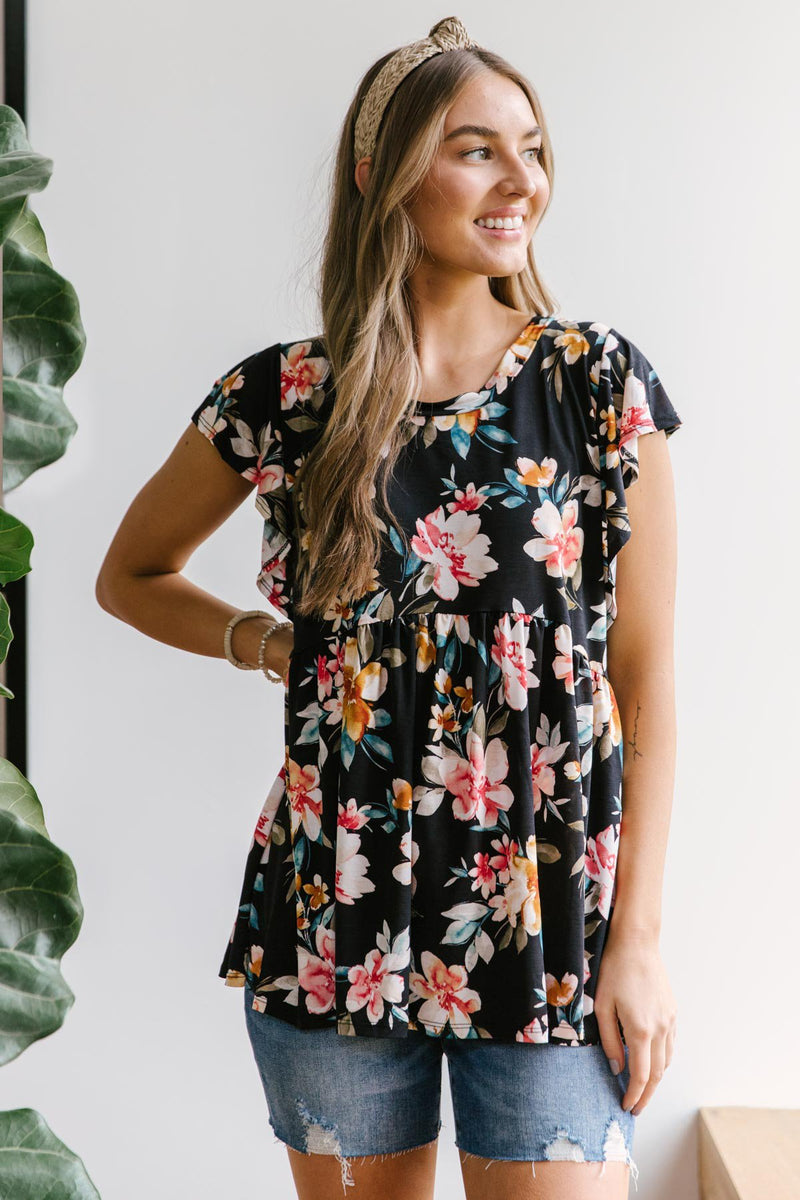 Floral A-line top