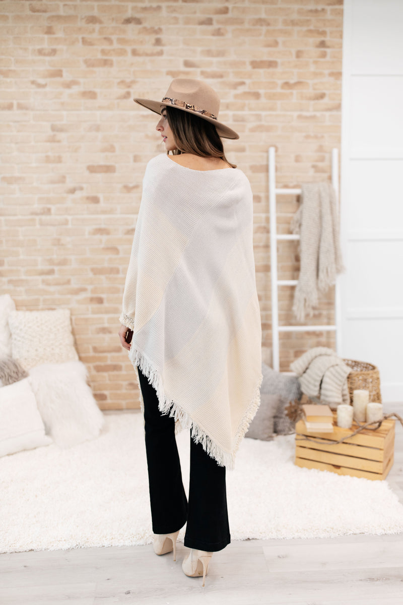 Forever Loved Poncho in Grey