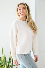 Fuzzy Cuddles Sweater in Off White