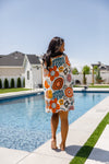 PREORDER: Luxury Beach Towel in Bright Retro Floral
