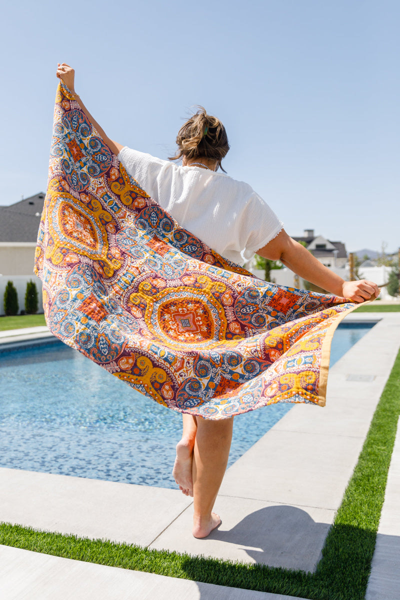 PREORDER: Luxury Beach Towel in Boho Medallion