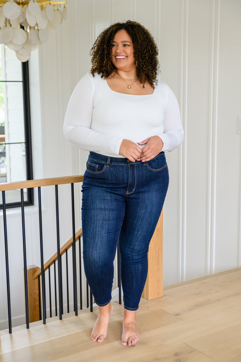 Judy Blue Georgia Back Yoke Skinny Jeans with Phone Pocket