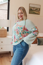 Get Started Floral Color Block Hoodie