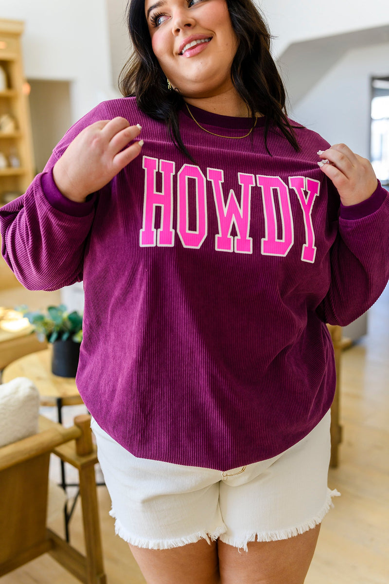 Get 'Em Cowgirl Textured Sweatshirt