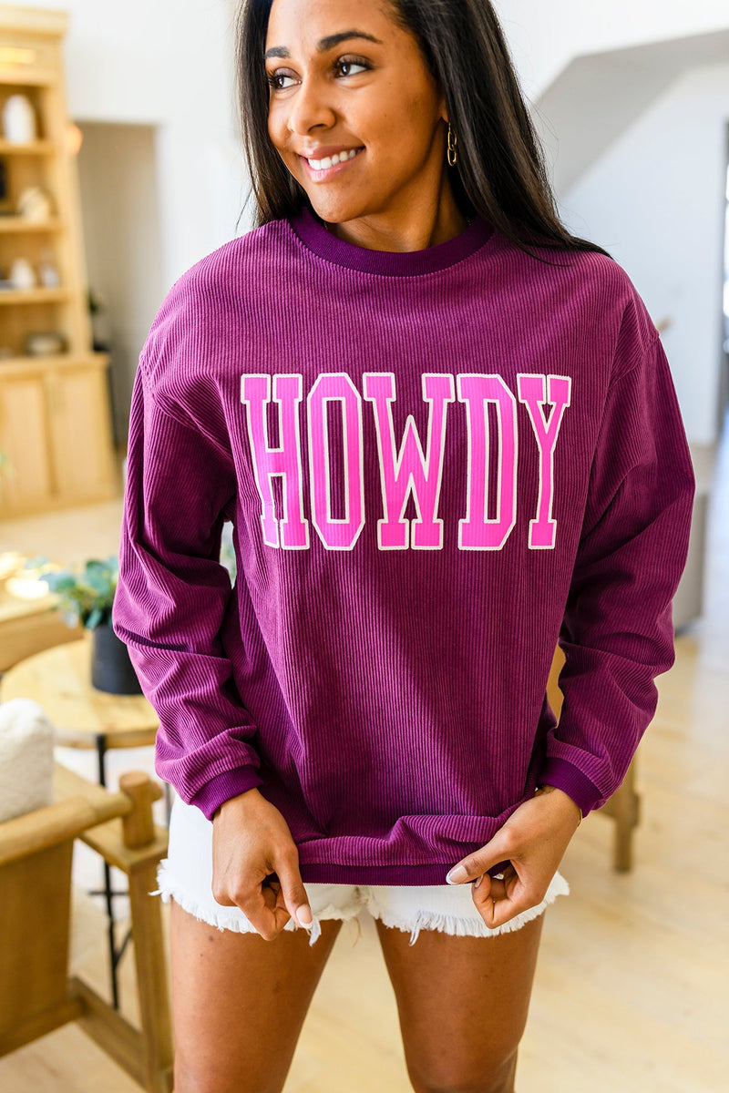 Get 'Em Cowgirl Textured Sweatshirt