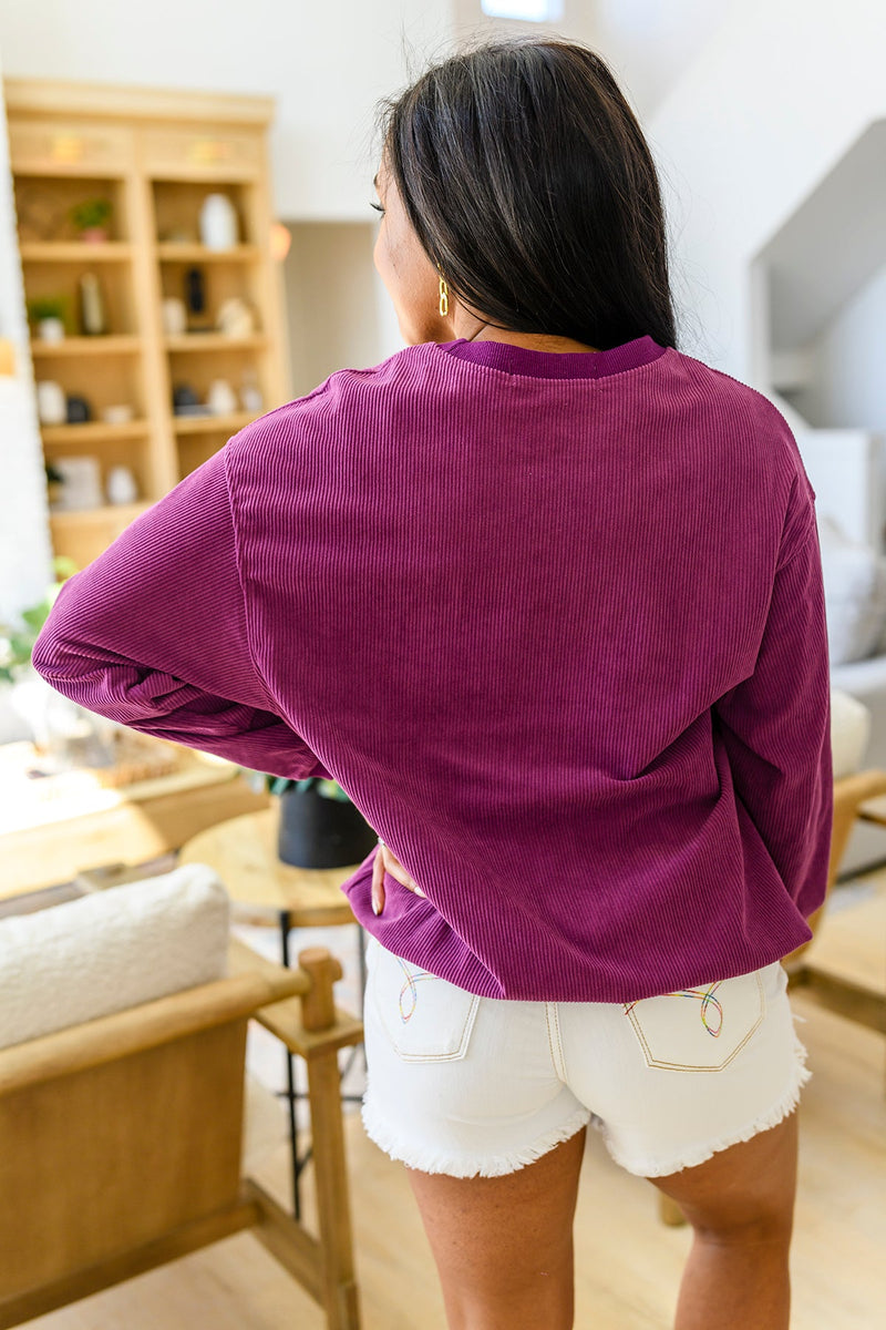 Get 'Em Cowgirl Textured Sweatshirt