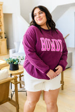 Get 'Em Cowgirl Textured Sweatshirt