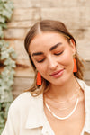 Getaway Drop Earrings In Orange