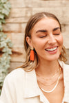 Getaway Drop Earrings In Orange