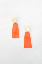 Getaway Drop Earrings In Orange