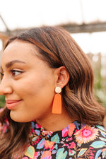 Getaway Drop Earrings In Orange