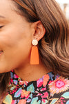 Getaway Drop Earrings In Orange