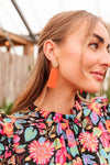 Getaway Drop Earrings In Orange